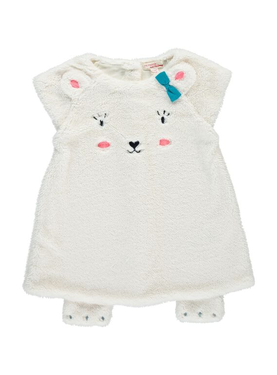 Robe en fourrure synthétique bébé fille DIGIROB2 / 18WG09N2ROB001