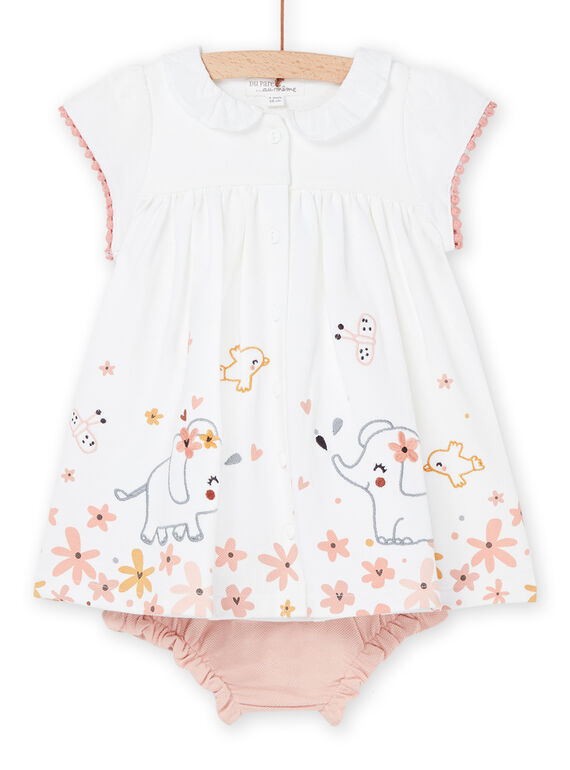 Robe et bloomer blanc et rose ROU2ENS1 / 23SF03I1ENS000