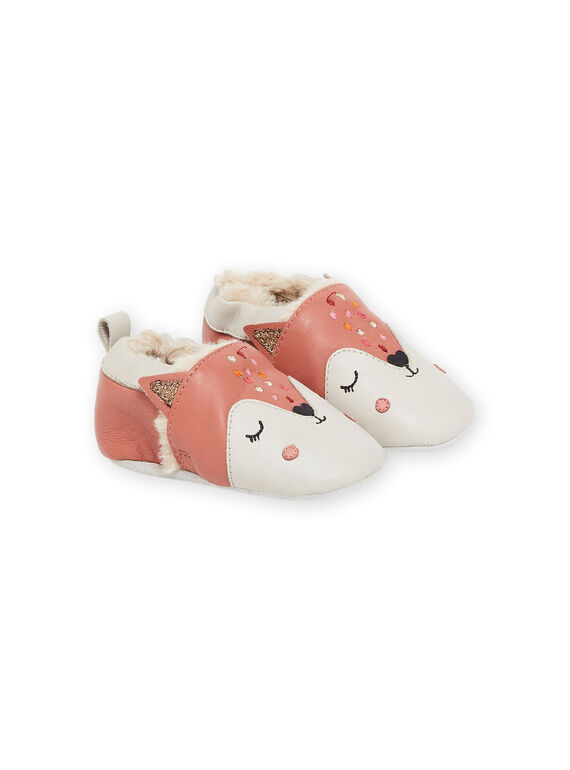 Chaussons boots en cuir souple à animation animaux PICHOSFOX / 22XK3751D3S030