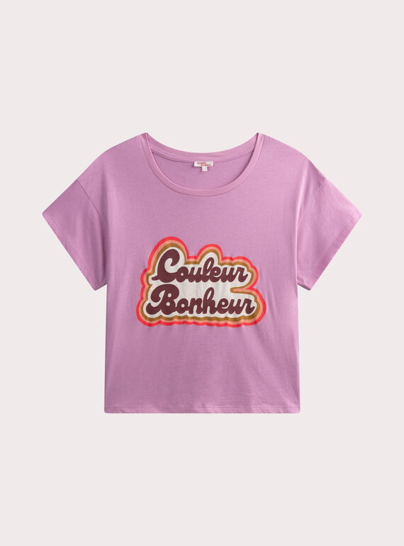 T-shirt violet mère fille pour femme WAMUMTI1 / 25S993W1TMC313