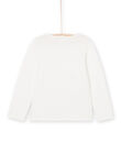 T-shirt manches longues blanc avec dentelle PAJOSTEE2 / 22W901D3TML001