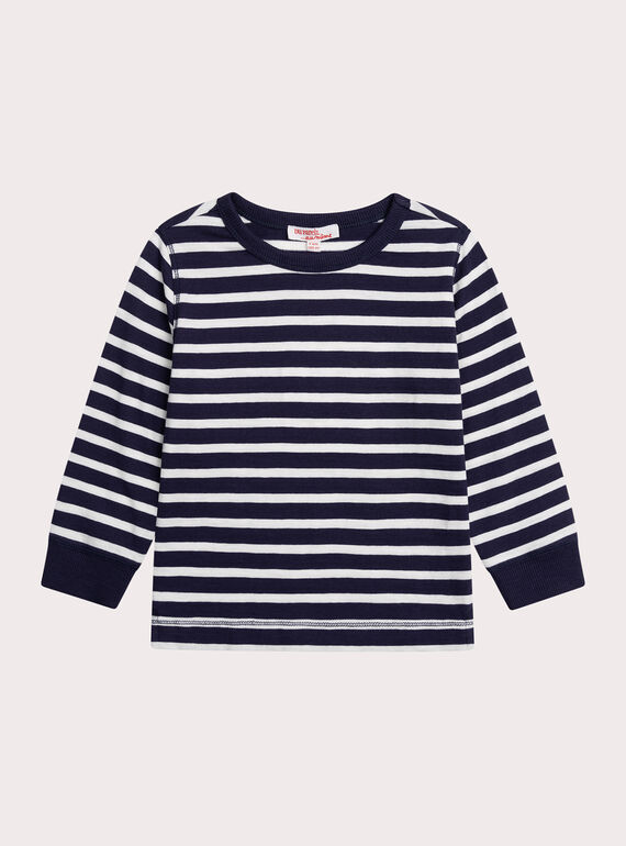 T-shirt manches longues rayé bleu et blanc XOJOTIRIB4 / 25W902F5TML705