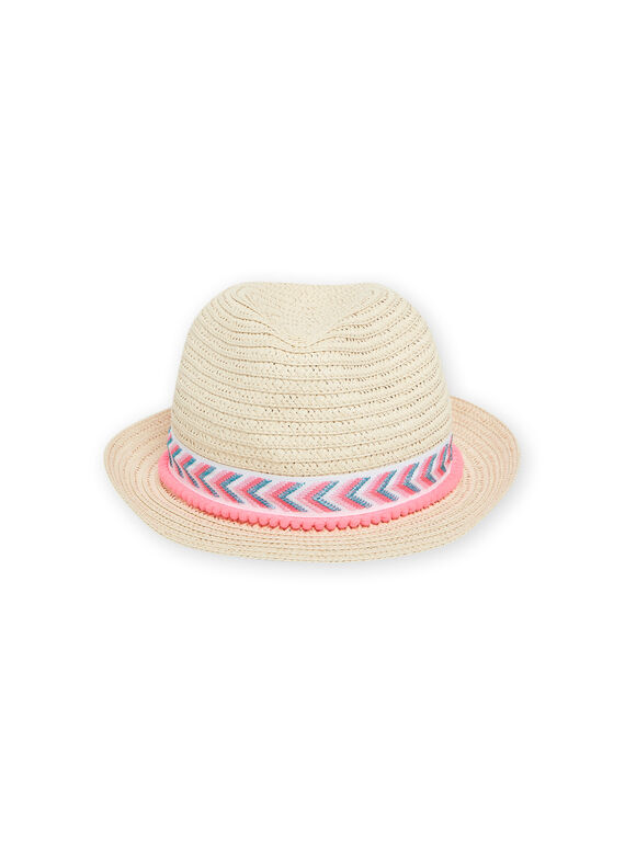 Chapeau de paille enfant fille NYAMERHAT / 22SI01L1CHA009
