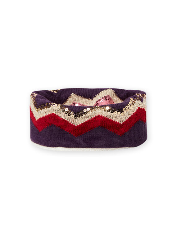 Snood en maille motifs chevrons enfant fille MYAFUNSNOO / 21WI0161SNOH700