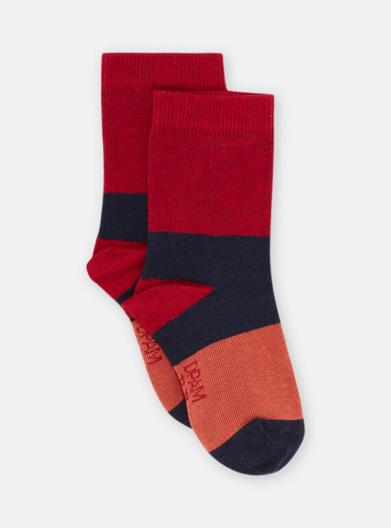 Chaussettes rouges à imprimé à rayures SYOJOCHOC4 / 23WI02M4SOQ511