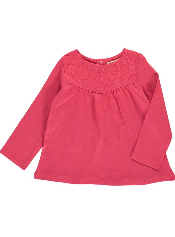 Tee-shirt manches longues bébé fille CIJOTEE2B / 18SG09R2TMLF503