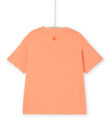 T-shirt orange à manches courtes à animation animalier - Mixte ROSPATI4 / 23S902P2TMCE413