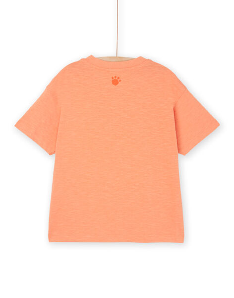 T-shirt orange à manches courtes à animation animalier - Mixte ROSPATI4 / 23S902P2TMCE413