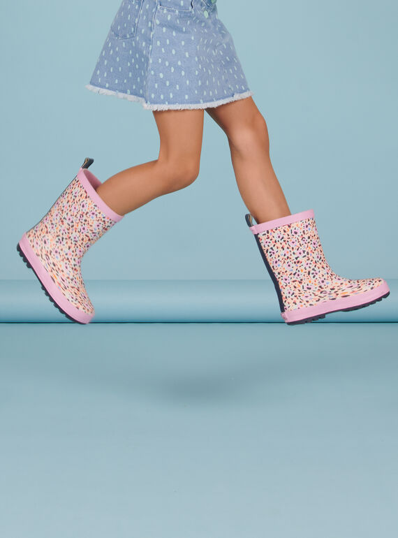 Bottes de pluie fantaisie motif coloré enfant fille NAPLUITACH / 22KK3562D0C030