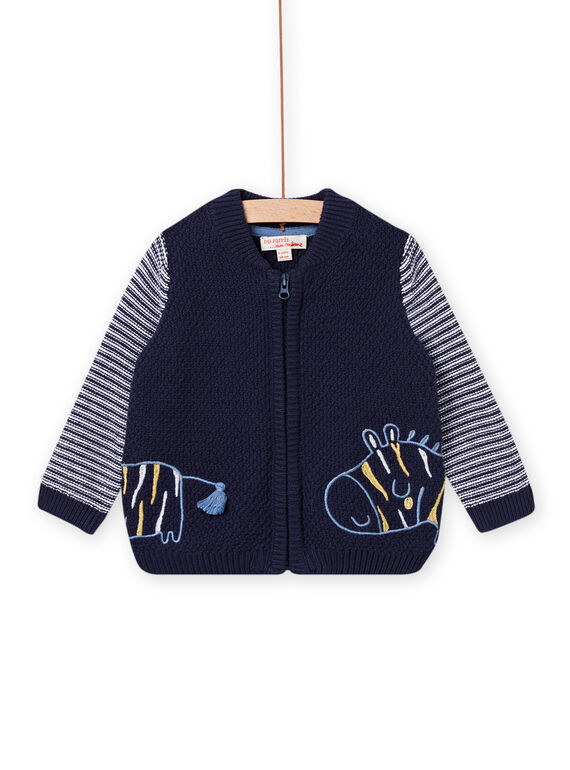 Gilet bleu encre bébé garçon NUSOGIL / 22SG10Q1GILC214