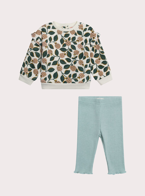 Ensemble à fleurs pour bébé fille XICOENS / 25WG09O1ENS632