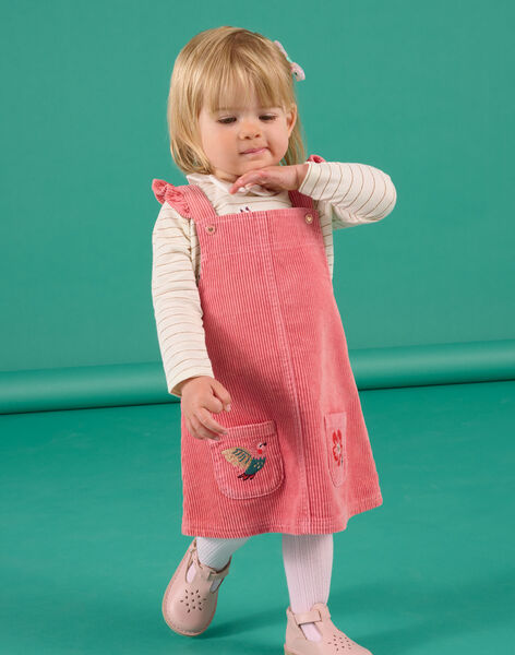 Robe saumon sans manches en velours PIPRIROB2 / 22WG09P2ROB401