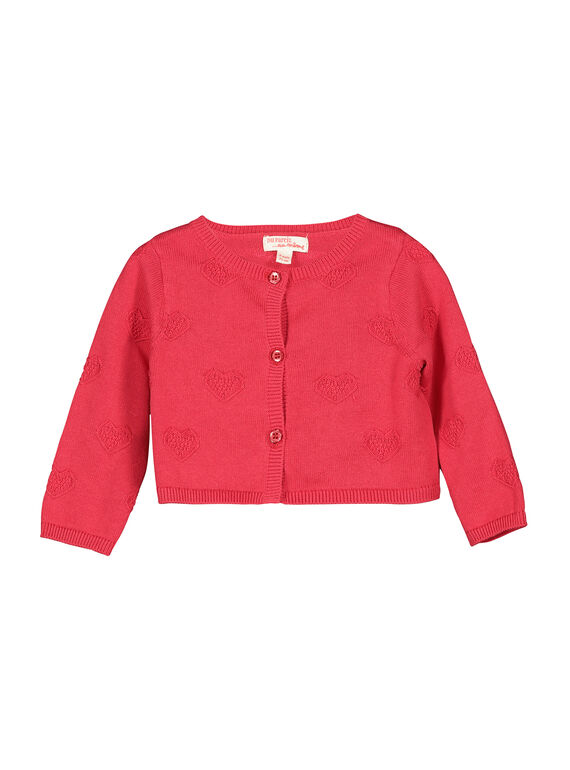 Gilet en coton bébé fille FICOCAR3 / 19SG0983CAR050