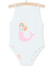 Maillot de bain 1 pièce blanc à imprimé sirènes RYAMER2 / 23SI01R7MAI000