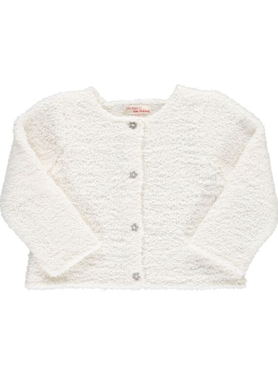 Gilet en tricot fantaisie bébé fille DIGICAR2 / 18WG09N2CAR001