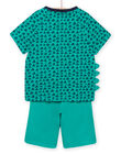 Ensemble pyjama vert phosphorescent animation crocodile enfant garçon NEGOPYCDRA / 22SH12HAPYJ630