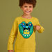 T-shirt jaune motif crocodile à sequins réversibles enfant garçon