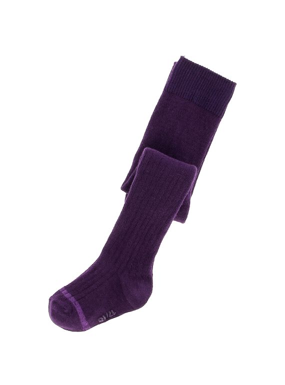 Collant côtelé bébé fille DYIJOCOL9 / 18WI09J4COL711