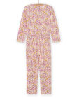 Combinaison pyjama imprimé fantaisie enfant fille MEFACOMBZEB / 21WH1181D4FD322