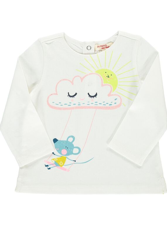 Tee-shirt manches longues bébé fille DIVETEE2 / 18WG0972TML001
