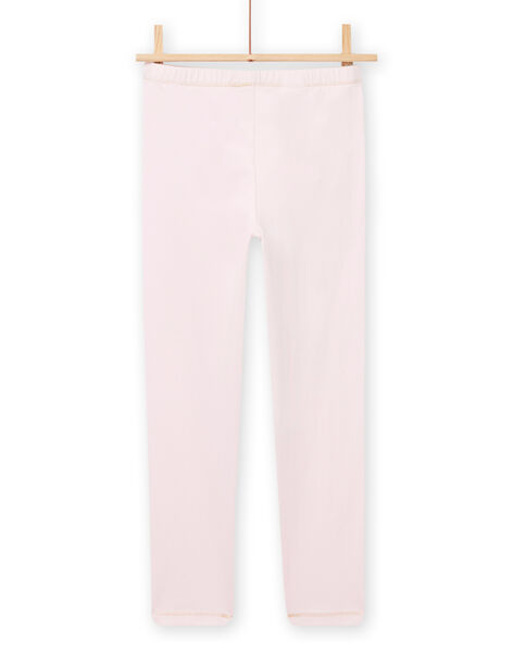 Legging rose clair détails lurex enfant fille NYAJOSLEG2 / 22SI0161CAL321