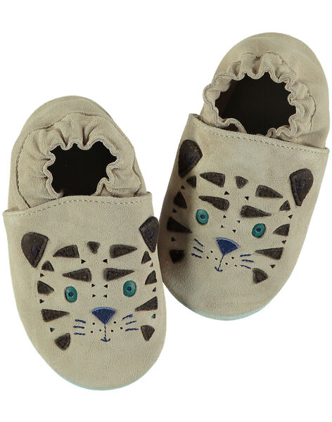 Chausson Croute De Cuir Souple Beige Bebe Garcon Achat En Ligne Chaussons Dpam