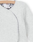 Veste réversible face unie gris chiné et face imprimé jungle LOU1VEST / 21SF05H1VES000