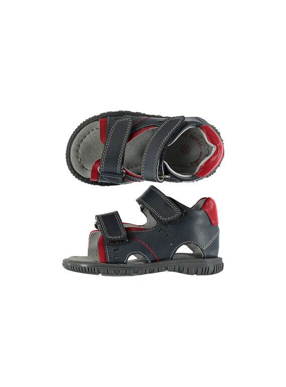 Sandale ville cuir bébé garçon FBGSANDAT / 19SK38K3D0E940