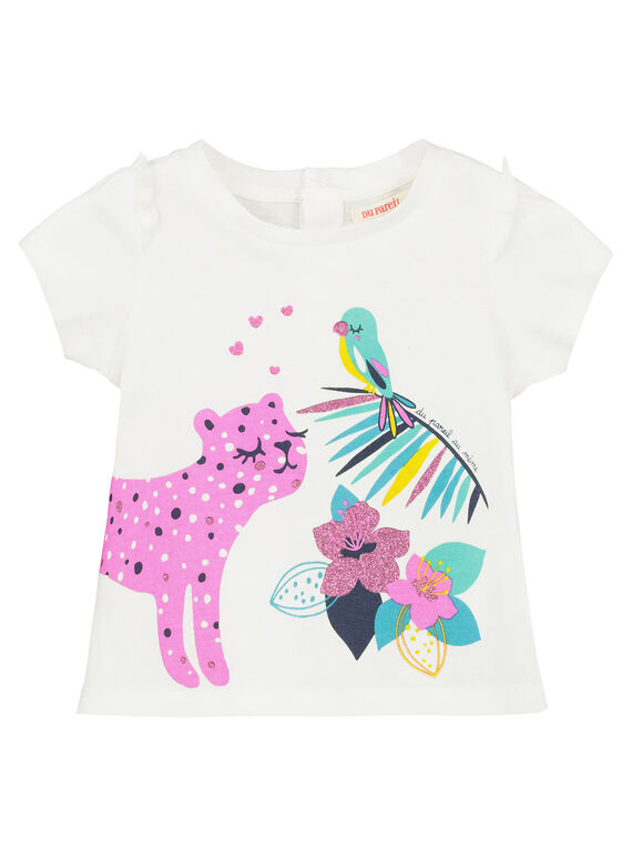Tee-shirt manches courtes bébé fille FITUTI1 / 19SG09F1TMCA001