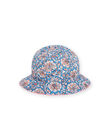 Chapeau bleu à imprimé fleuri bébé fille NYISANCHA / 22SI09C2CHAC221