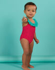 Maillot de bain 1 pièce rouge fraise à imprimé coeurs RYIMER1 / 23SI09RAMAIF515