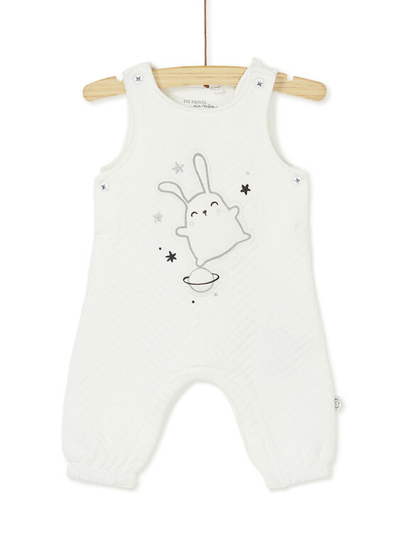 Salopette ecru en jersey matelassé KOU1SAL2 / 20WF0511SAL001