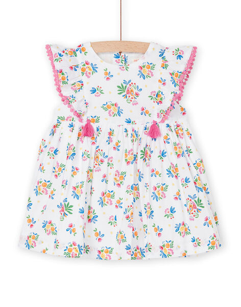 Robe blanche à imprimé fleuri RIPOPROB3 / 23SG09X1ROB000