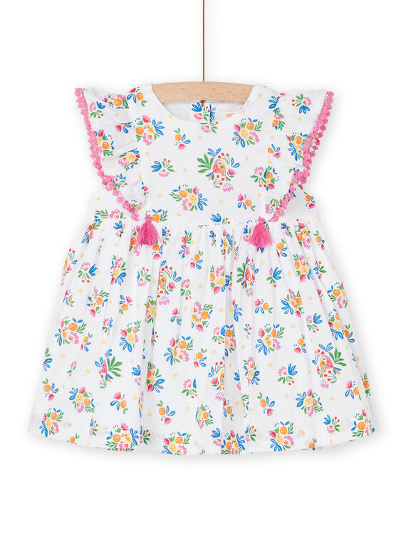 Robe blanche à imprimé fleuri RIPOPROB3 / 23SG09X1ROB000