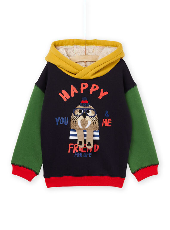 Sweat à capuche à animation morse POMUSWE / 22W902R1SWEC243