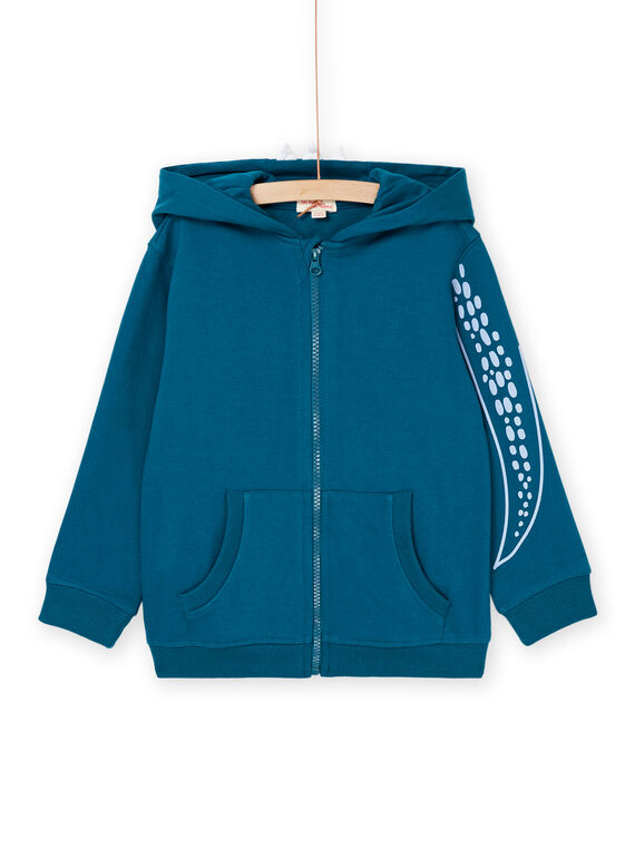 Sweat à capuche bleu canard ROBALGIL / 23S902W1GIL714