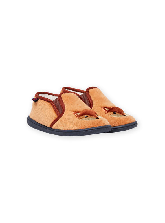 Chaussons fourrés jaune motif renard enfant garçon MOPANTROUX / 21XK3636D0B010