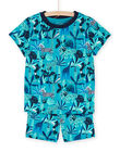 T-shirt et short turquoise à imprimé animaux REGOPYCJUN / 23SH12H3PYJ202