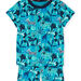 T-shirt et short turquoise à imprimé animaux