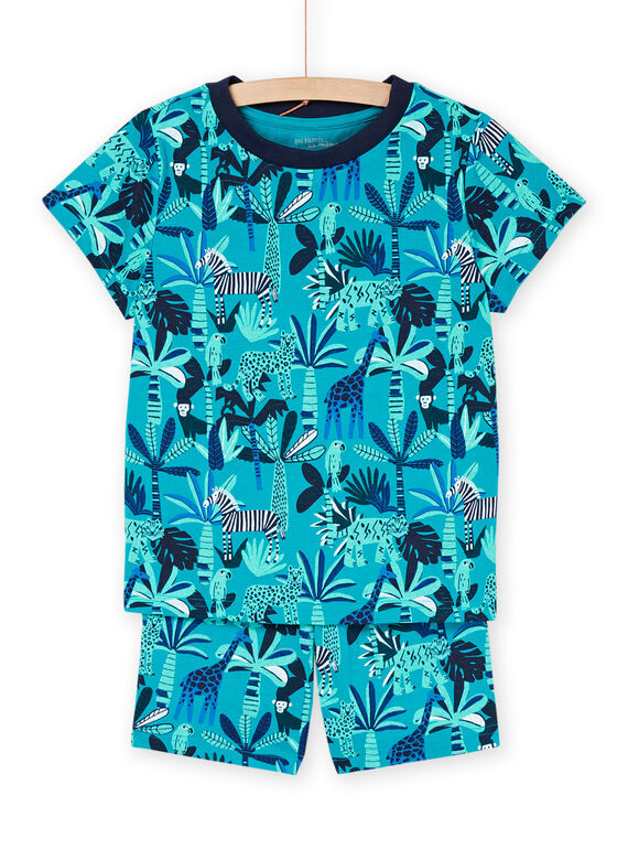 T-shirt et short turquoise à imprimé animaux REGOPYCJUN / 23SH12H3PYJ202