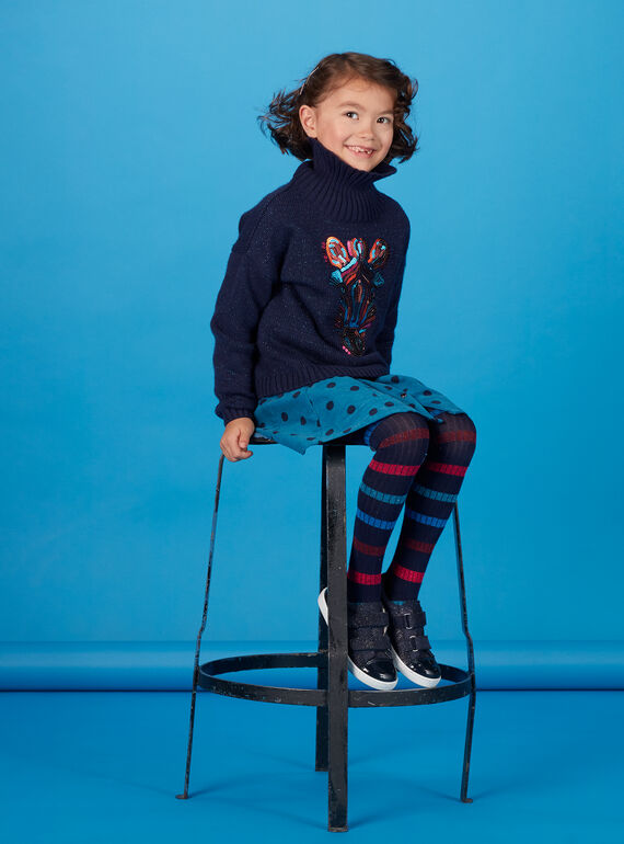 Pull à col roulé et tête de zèbre brodée de sequins  KASAPULL / 20W901O1PUL070