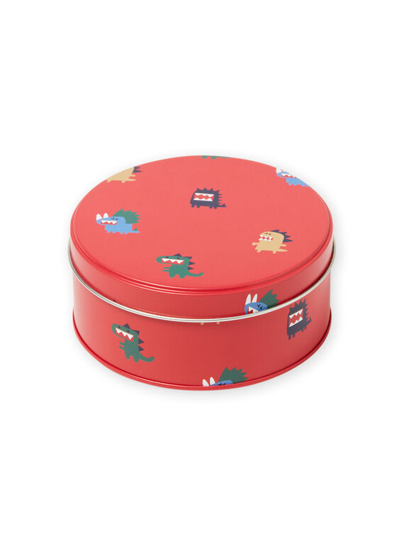 Boîte à gouter en métal rouge motifs dinosaures enfant garçon MYOCLABOI / 21WI02G1D5OF521