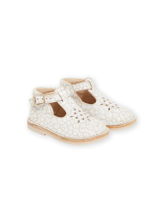 Salomés dorées à imprimé fantaisie bébé fille NISALDORINE / 22KK3732D13954