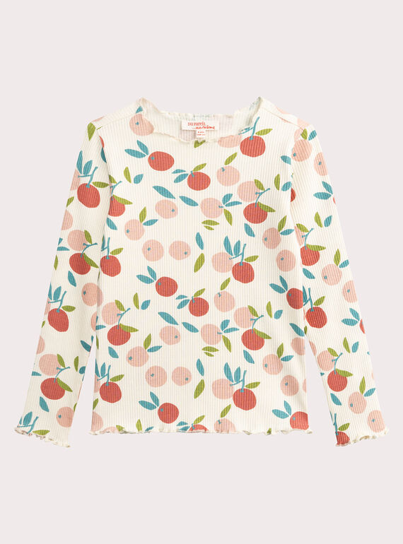 T-shirt imprimé fruit pour fille VAJOUTEE4 / 24W901J1TML001