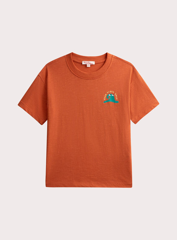T-shirt orange détail fantaisie WOJOTIBRO2 / 25S902L2TMCE405