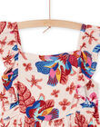 Robe Rose poudré à imprimé exotique Enfant Fille RAMUMROB3 / 23S901G2ROBD327