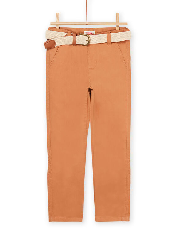 Pantalon châtaigne avec ceinture amovible ROSOPAN1 / 23S90221PANI807