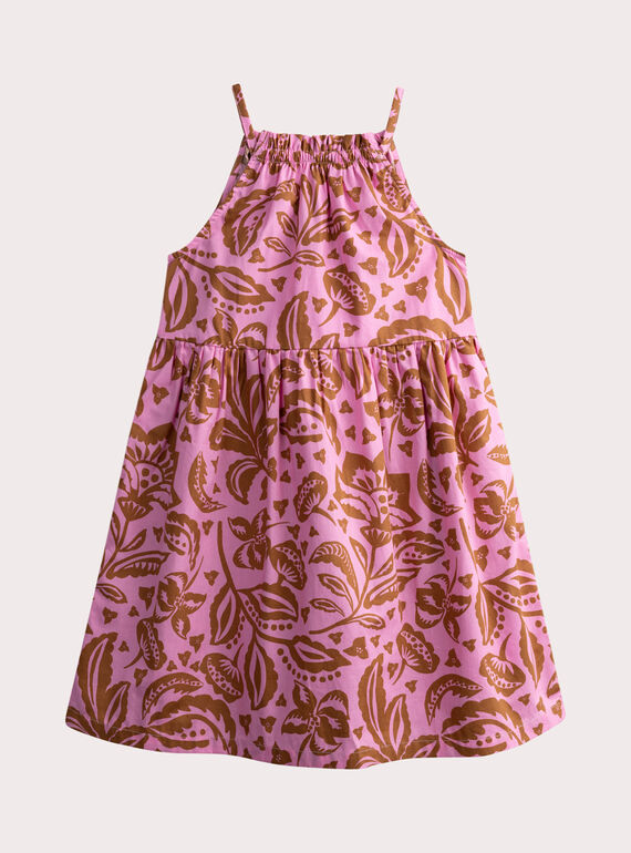 Robe imprimé végétal à bretelles WAJOROB3 / 25S901L4ROBD318