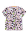 T-shirt manches courtes à imprimé skate rose POKATI / 22W902L1TMCH706