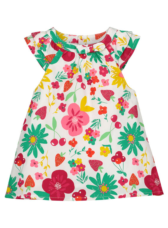 Robe en popeline bébé fille FIYEROB2 / 19SG09M2ROB000